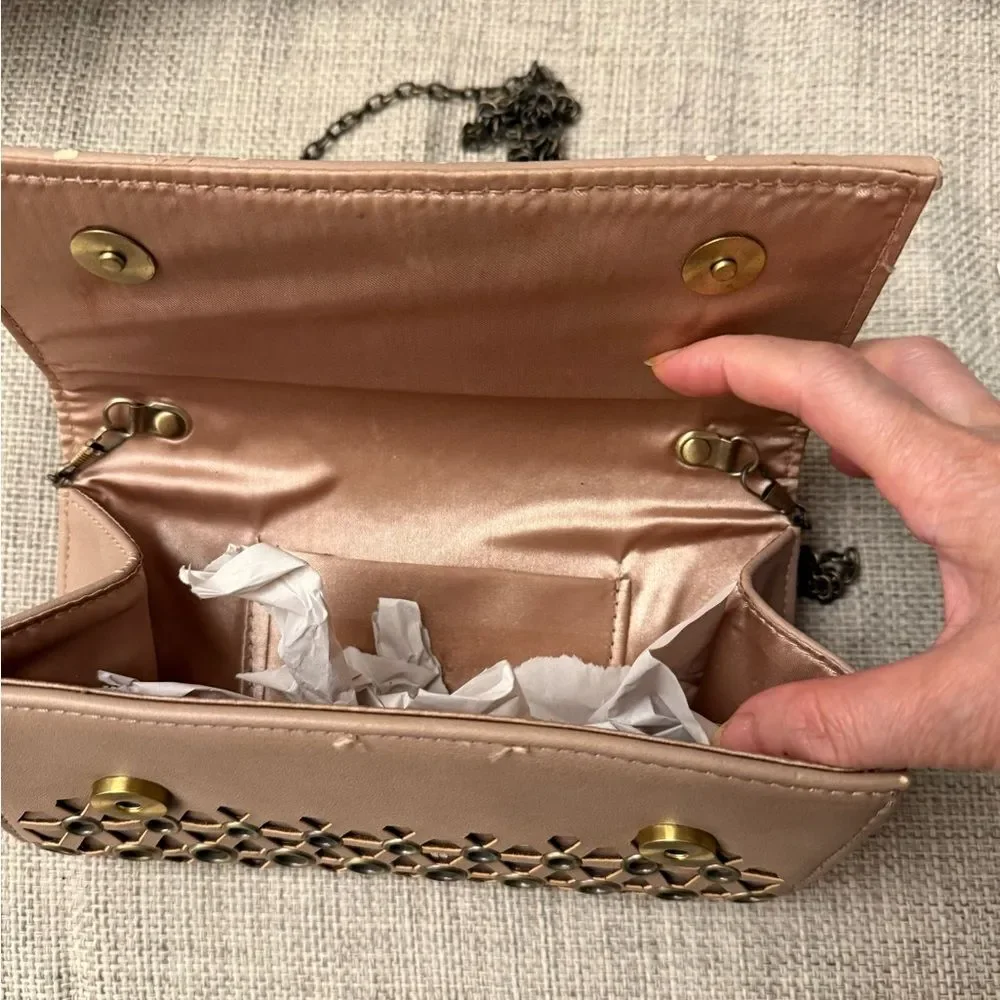 Chic Soft Pink Chain Shoulder Bag